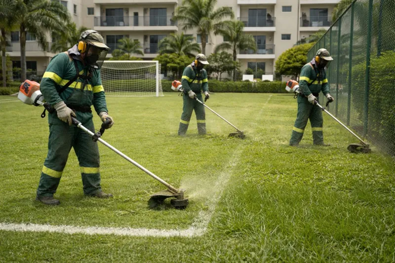 Corte de grama em condomínios
